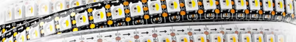 Black and white LED strip variants